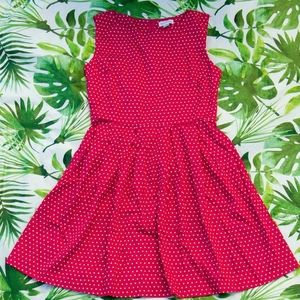 red polka dot dress